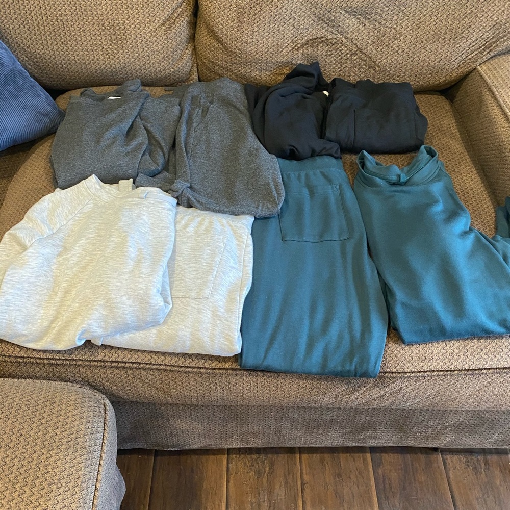 Three sets of like NEW Lou & Grey for Loft Sweats sets (black not included)